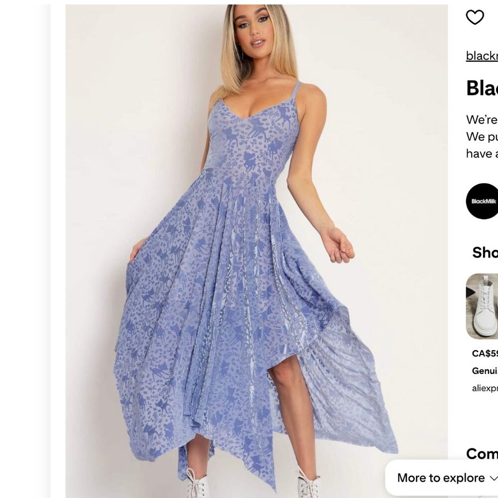 Blackmilk Velvet Bambi Dress